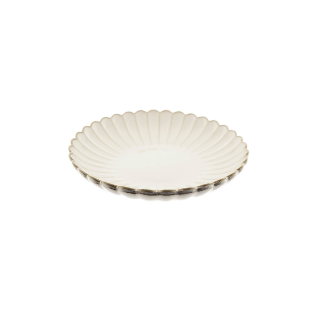 Almina Bloomy Porcelænssæt til 6 personer - 26 dele - Bølget - Creme/Beige
