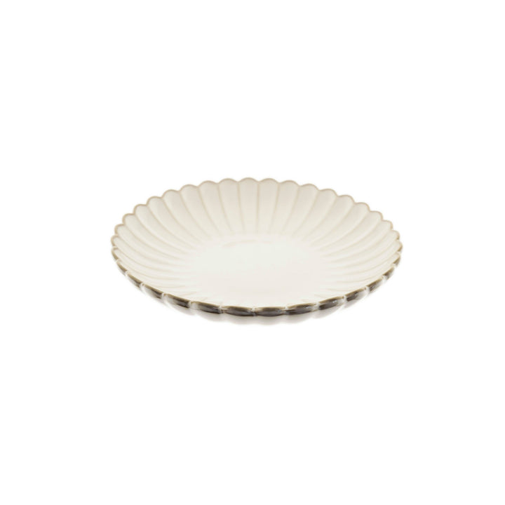Almina Bloomy Porcelænssæt til 6 personer - 26 dele - Bølget - Creme/Beige