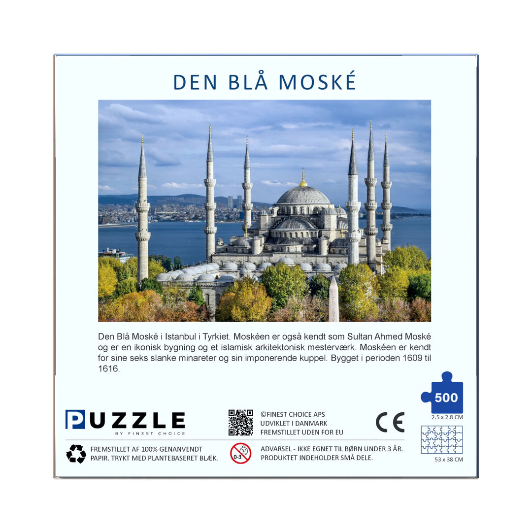 Den Blå Moské Puslespil - 500 Brikker - Finest Choice