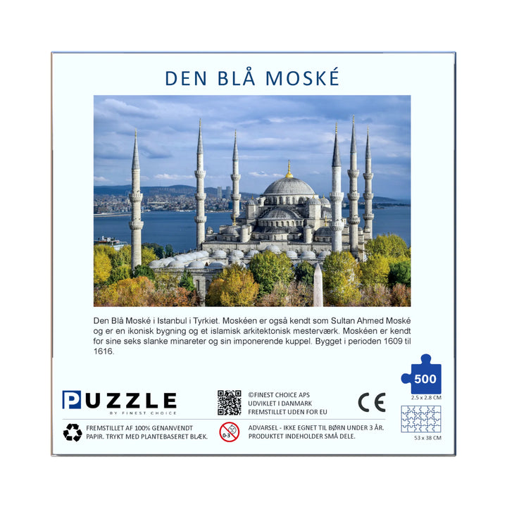 Den Blå Moské Puslespil - 500 Brikker - Finest Choice
