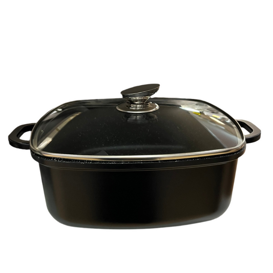 Trendmax Kvadratisk Gryde m/Glaslåg 6 Liter 24 cm