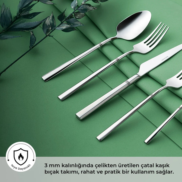 Karaca Emsan Penta 30 Dele Bestiksæt – 6 Personer - 18/10 rustfrit stål