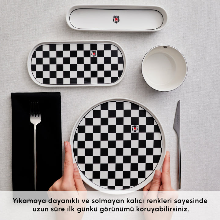 Karaca x Beşiktaş Forever Bone Morgenmadssæt – 14 dele til 6 personer