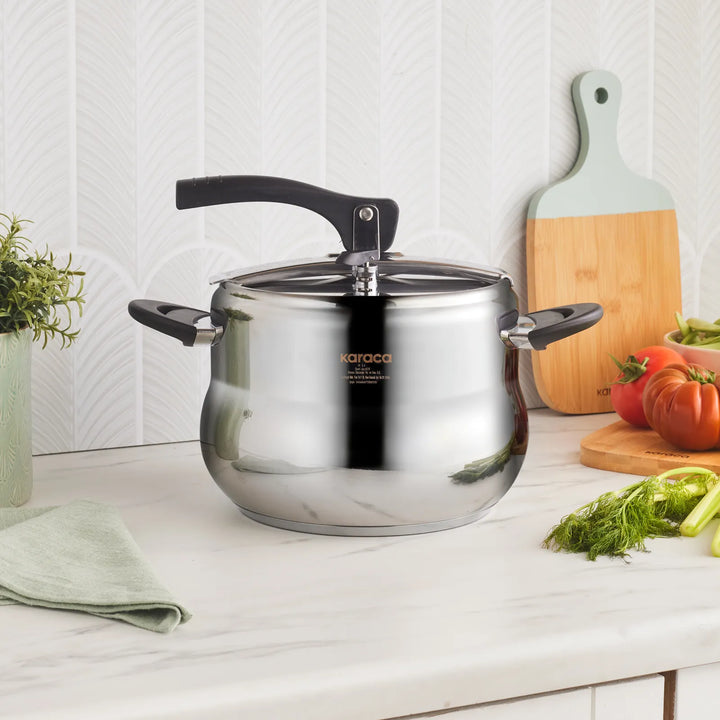 Karaca Retro Induktionsbund Trykkoger 8 Liter