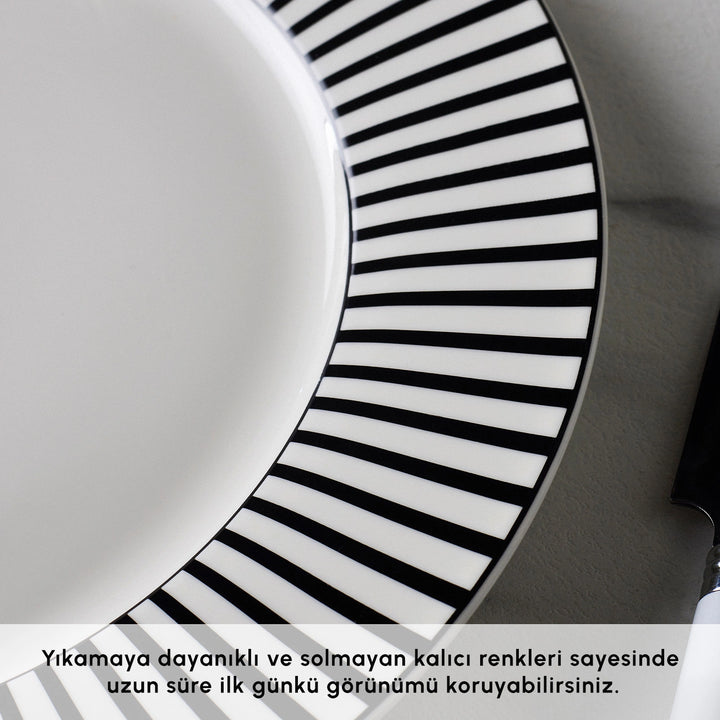Karaca x Beşiktaş Forever Bone Spisestel – 24 Dele til 6 Personer