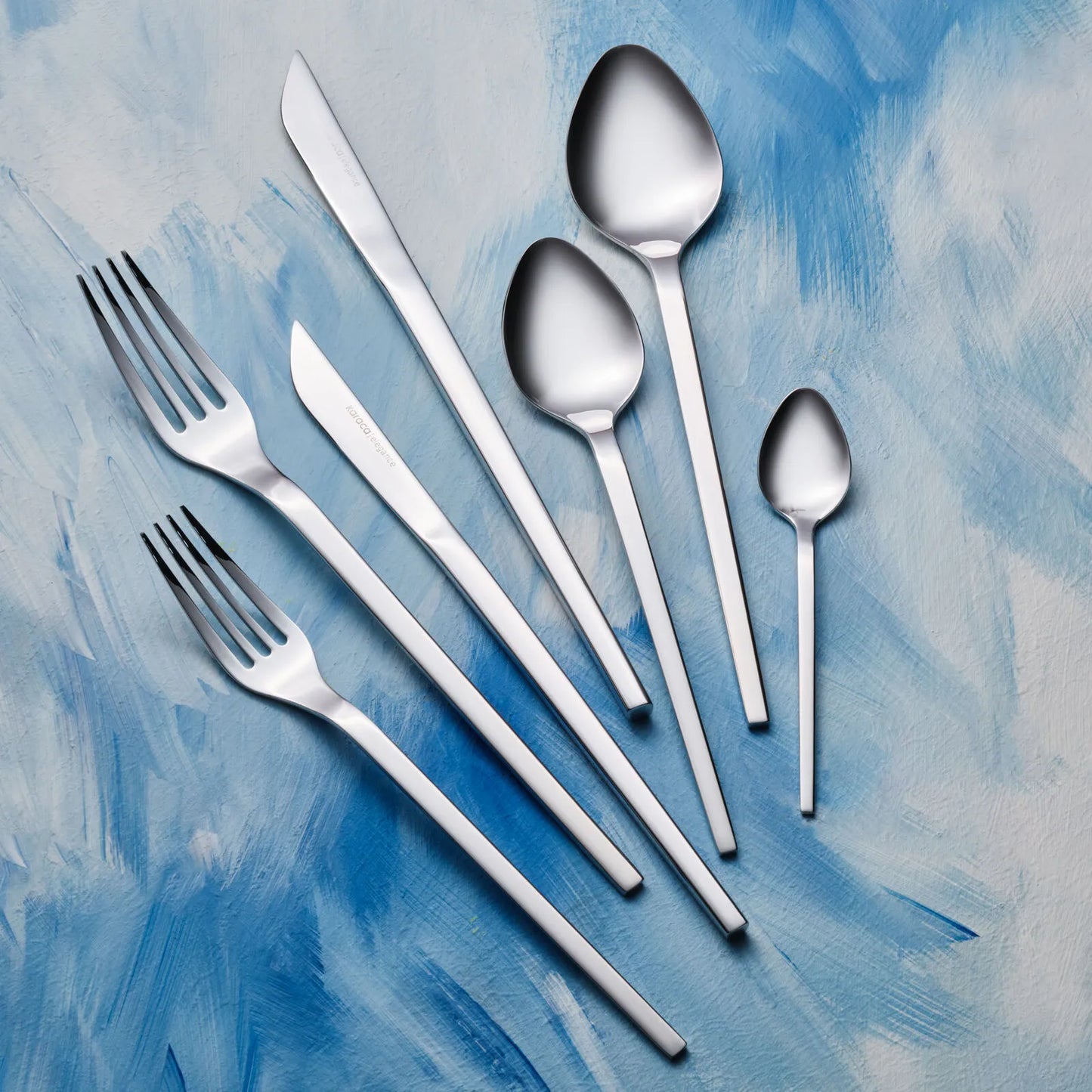 Karaca Elegance Monolith Sølv – Bestiksæt til 12 personer, 84 dele