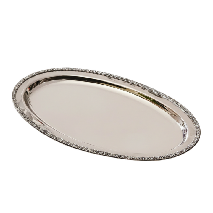 Karaca Majesty Dekorativ Oval Serveringsbakke – 38,5 x 23,5 cm