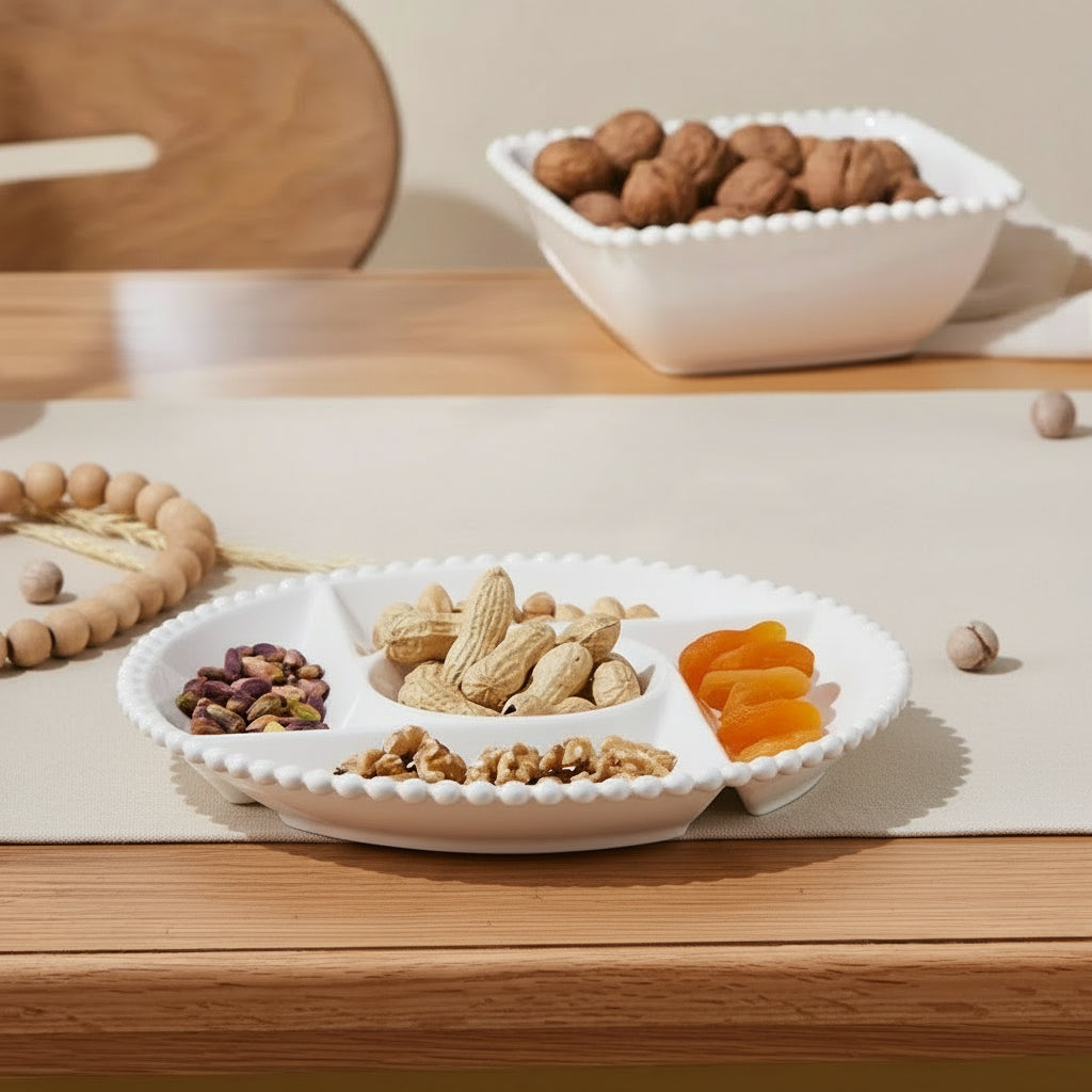 Karaca Carmen Perla Rund Serveringstallerken | 5 rum – 27 cm