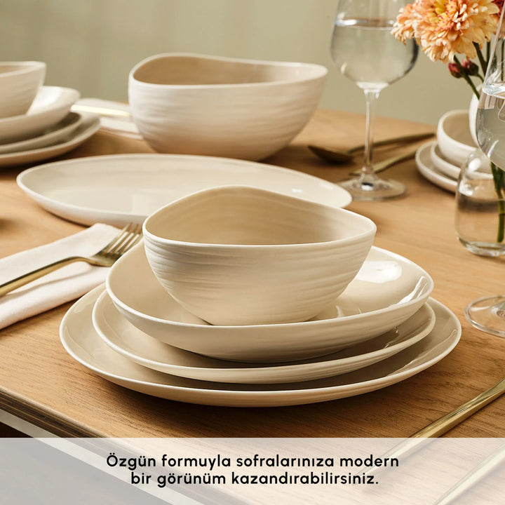 Karaca Earth Collection Rise – 55 dele Middagsservice til 12 personer