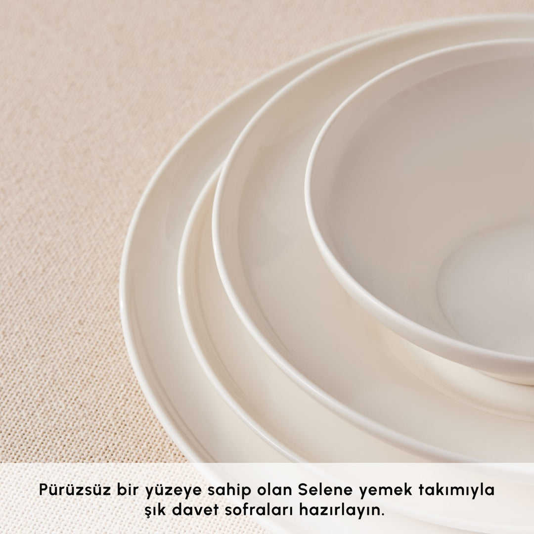 Karaca Stream Bone Selene 24 Dele Middagssæt til 6 personer