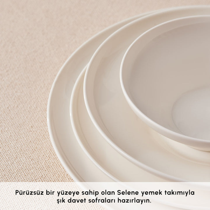 Karaca Stream Bone Selene 24 Dele Middagssæt til 6 personer