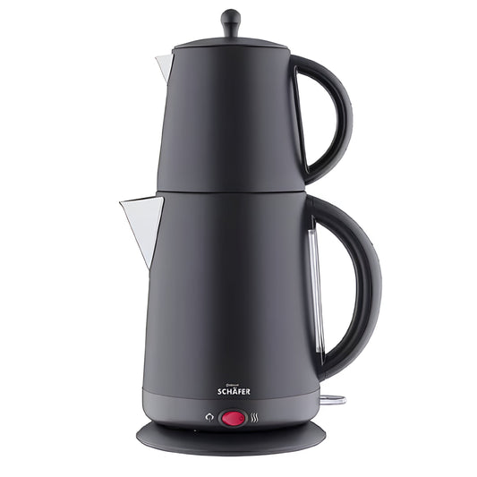 Schäfer Lina 2-i-1 Elektrisk Te- & Vandkedel – Rustfrit Stål (2200W)