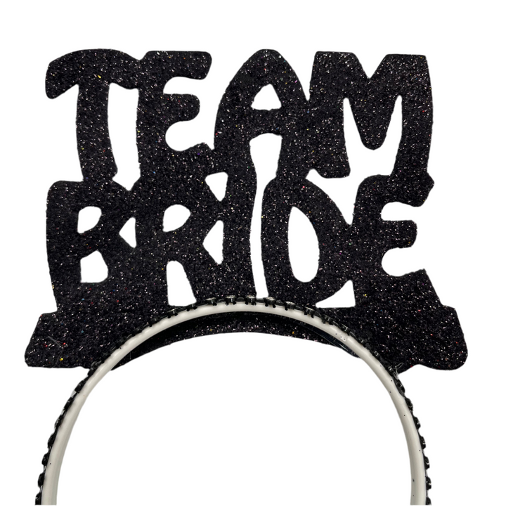 “Team Bride” Hårbøjlesæt Hennafest/Polterabend 11 stk. Hvid eller Sort