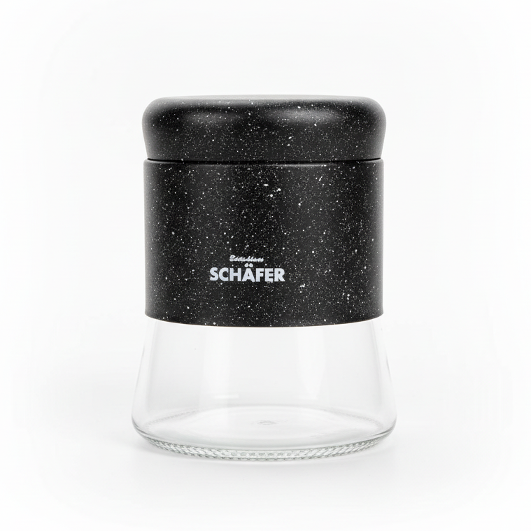 Schäfer Marble Black Madopbevaringsbeholder - 700 ml - Sort/Glas