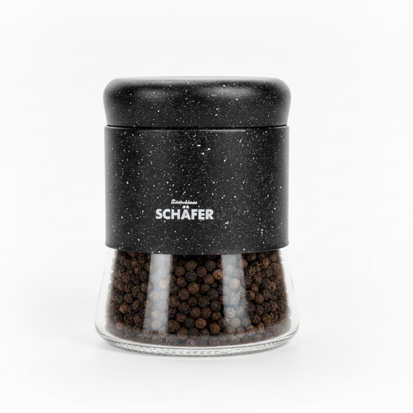 Schäfer Marble Black Madopbevaringsbeholder - 700 ml - Sort/Glas