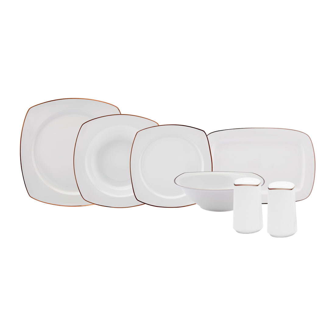 Karaca New Roman Square – 27-dele Middagsstel til 6 personer – Guld