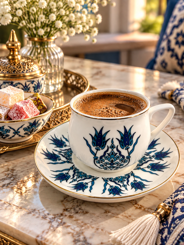 Karaca Iznik New Form - Espressosæt – 6 Personer (100 ml)