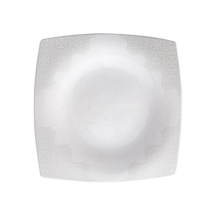 Karaca Fine Pearl Valentina – 62-dele Firkantet Spisestel med Perlemor til 12 Personer