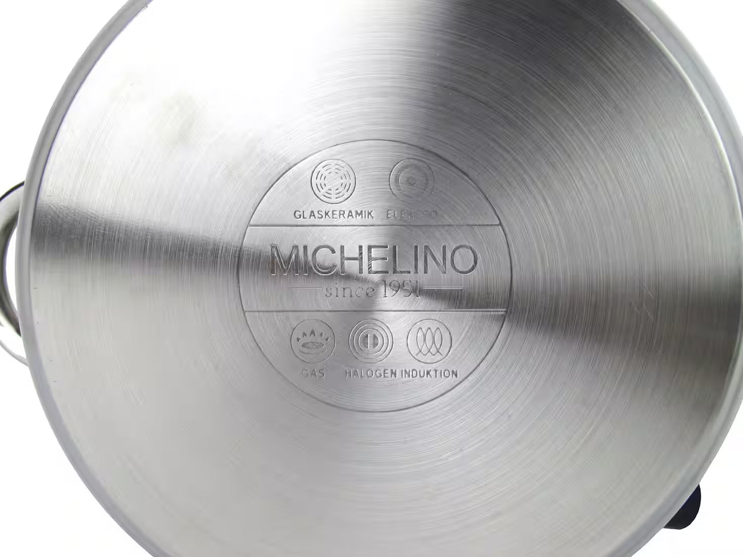 Michelino Berlin Grydesæt – 8 Dele i Satineret Rustfrit Stål