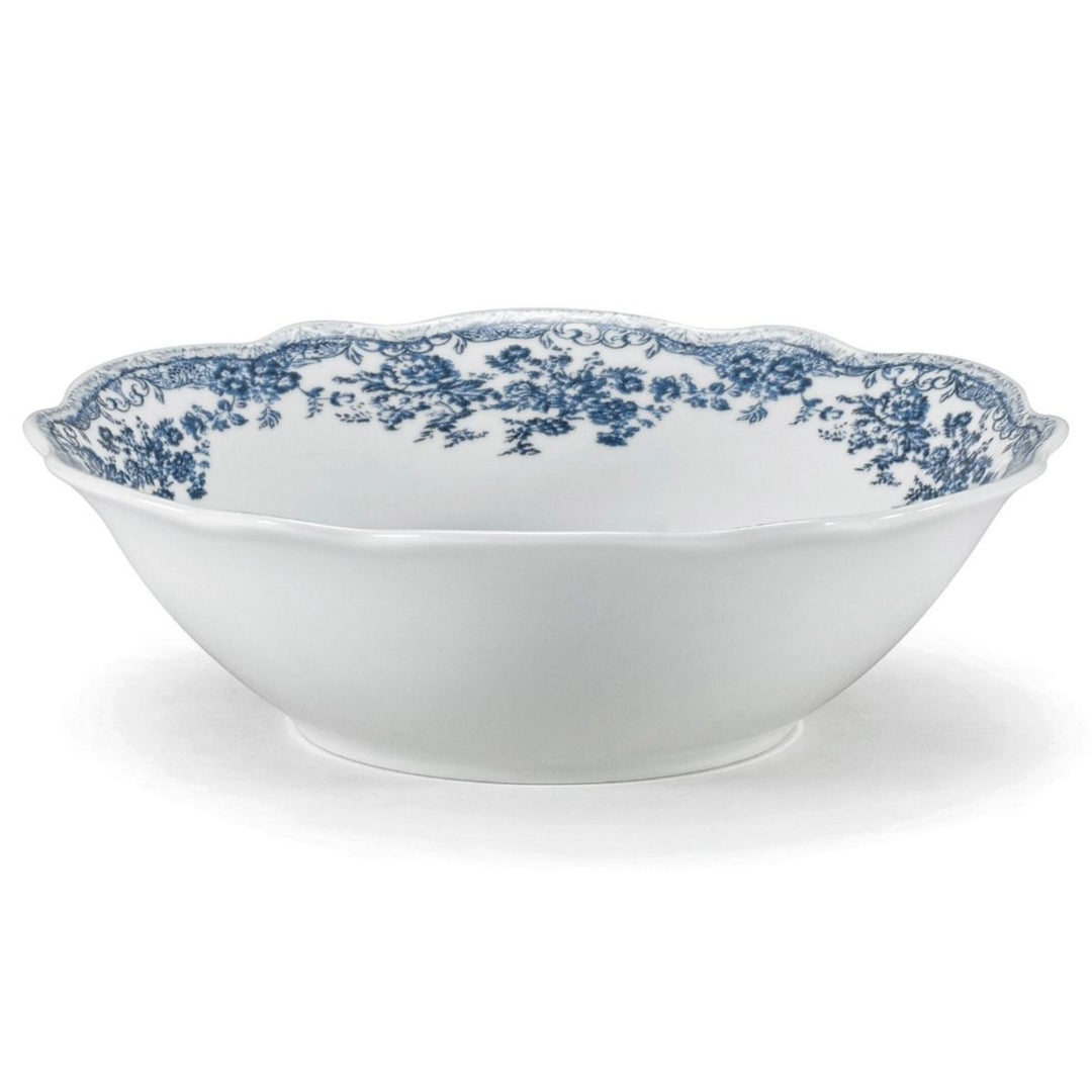 Bricard Fleury - Porcelæn tallerkensæt - 25 Dele | 6 Personer | Blå