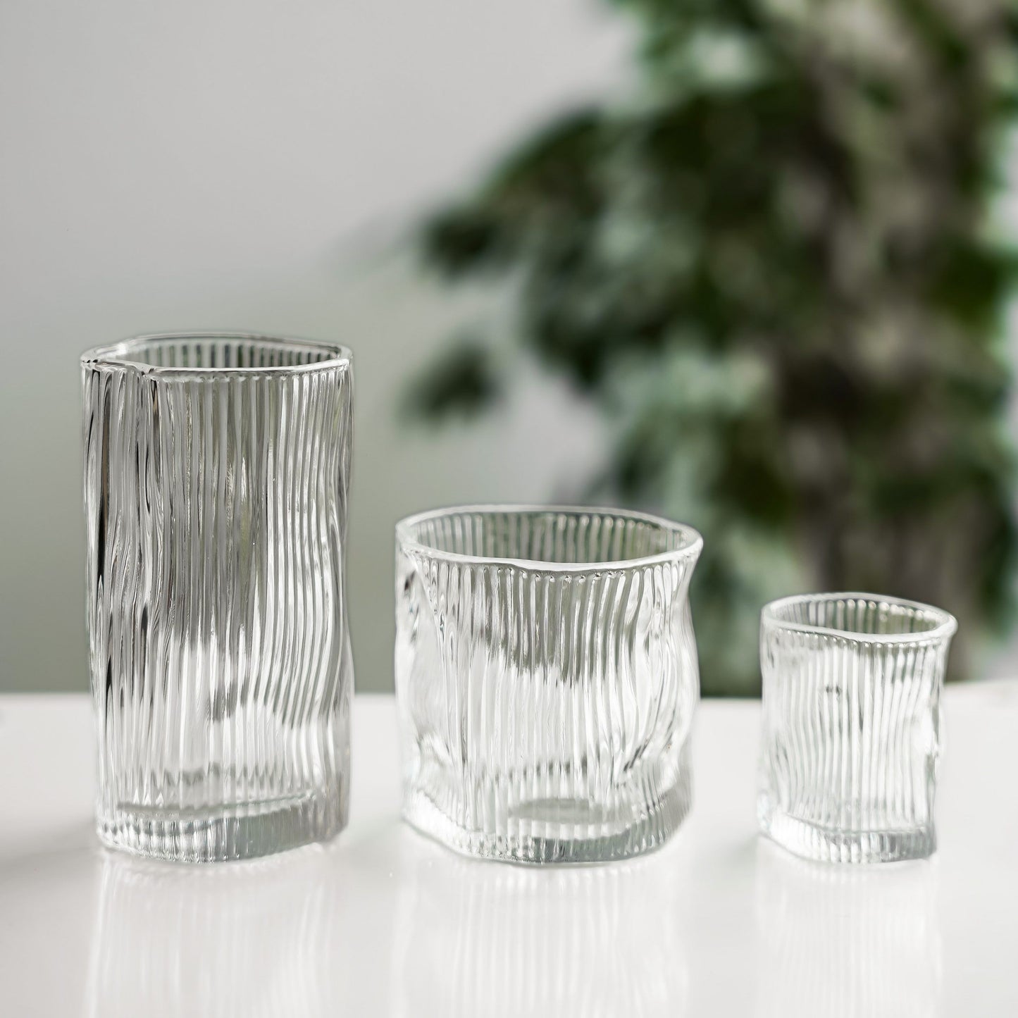 Almina Artic Terra Piccolo Glassæt 6 stk. - 60 ml - Riflet Overflade