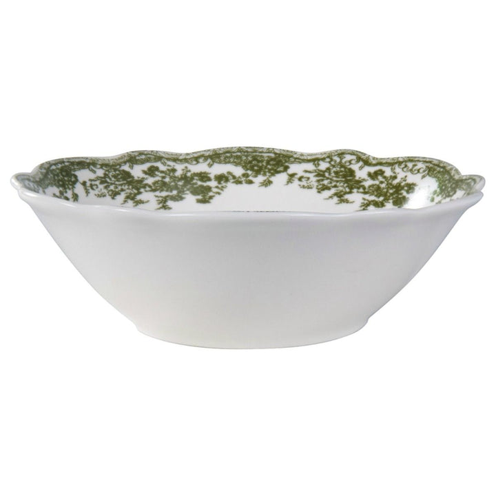 Bricard Fleury - Porcelæn tallerkensæt - 25 Dele | 6 Personer | Grøn