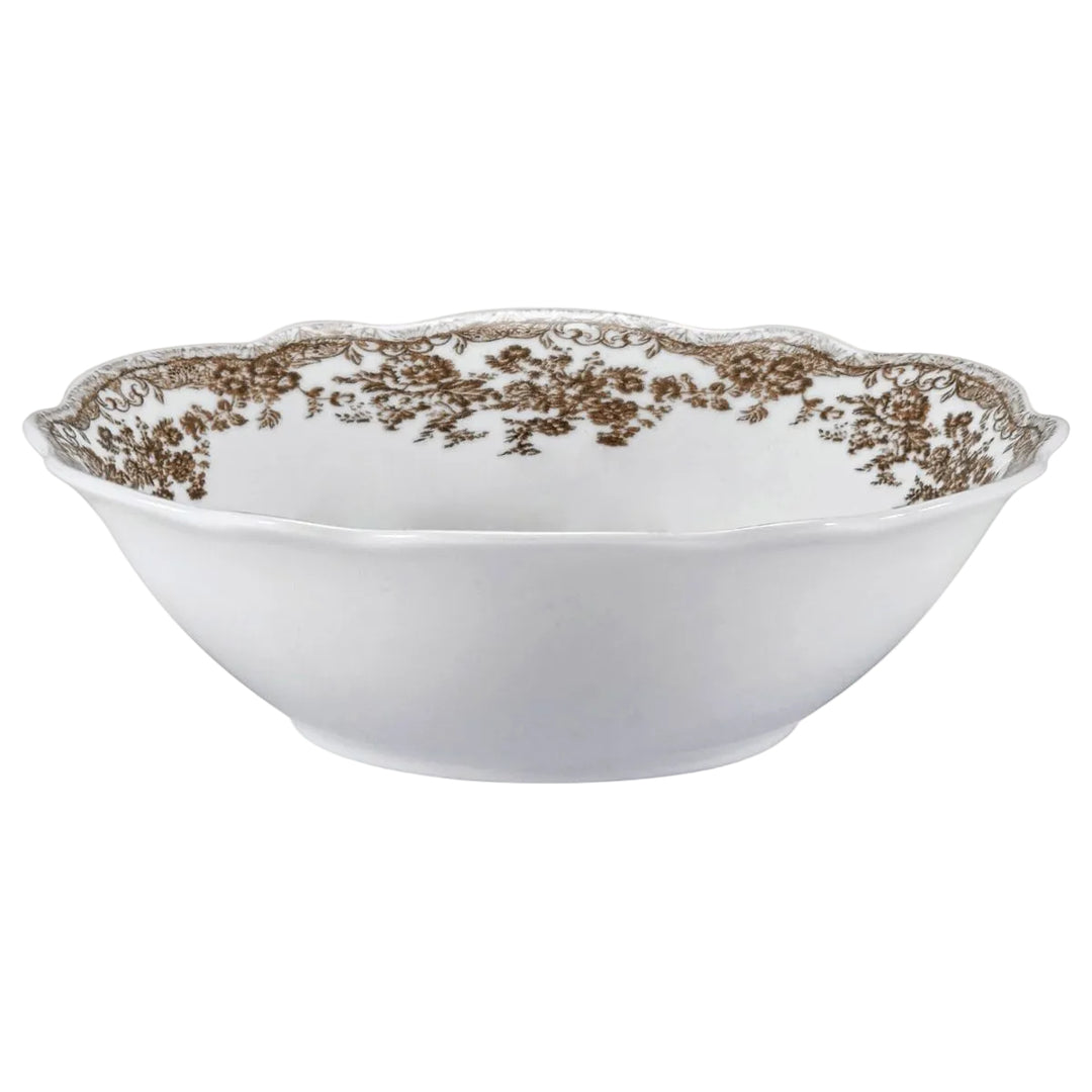 Bricard Fleury - Porcelæn tallerkensæt - 25 Dele | 6 Personer | Brun