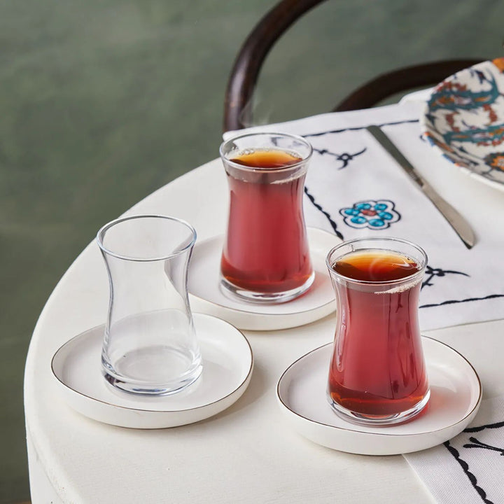 Karaca Streamline Hole 12-delt 6-personers Glas  Tesæt 165 ml