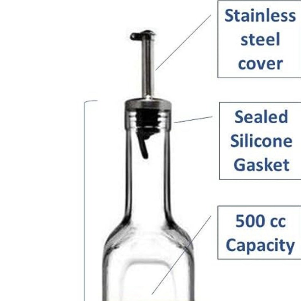 Eddike og Olie Glas med Metal låg 2 stk. - Pasabahce Homemade 2 - Løven Home
