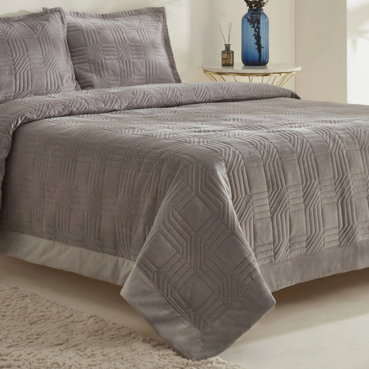 Karaca Home Sally dobbeltseng-overkast sæt – Grå