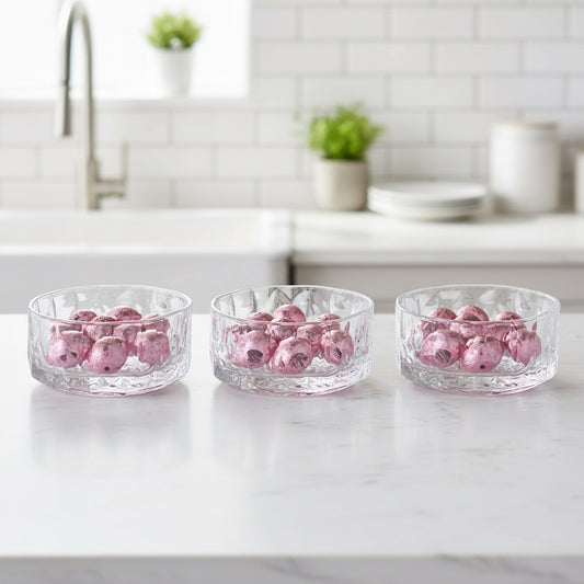 Almina Snow Buccia Snackskålesæt - 6 stk. - Bølget Overflade