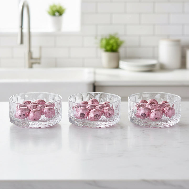 Almina Snow Buccia Snackskålesæt - 6 stk. - Bølget Overflade