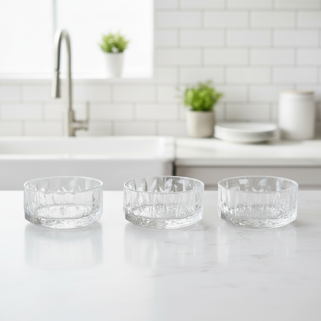 Almina Snow Buccia Snackskålesæt - 6 stk. - Bølget Overflade