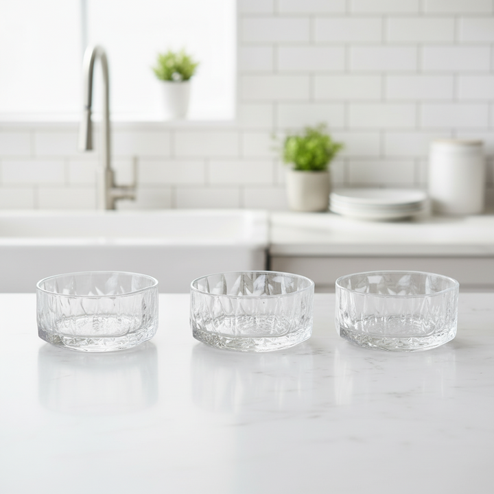 Almina Snow Buccia Snackskålesæt - 6 stk. - Bølget Overflade