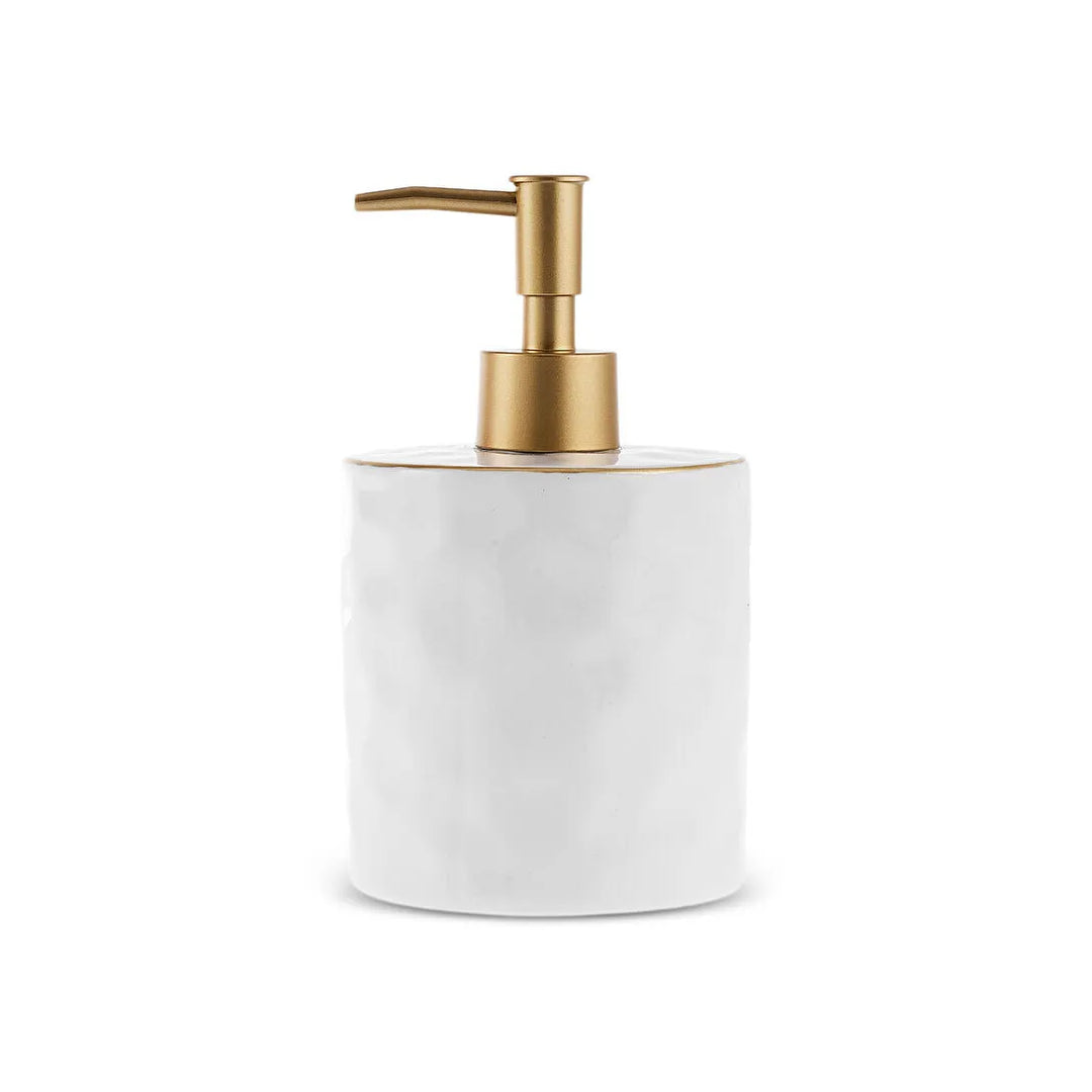 Karaca Lina Badeværelsessæt – 4 Dele - Elegant Hvid & Guld