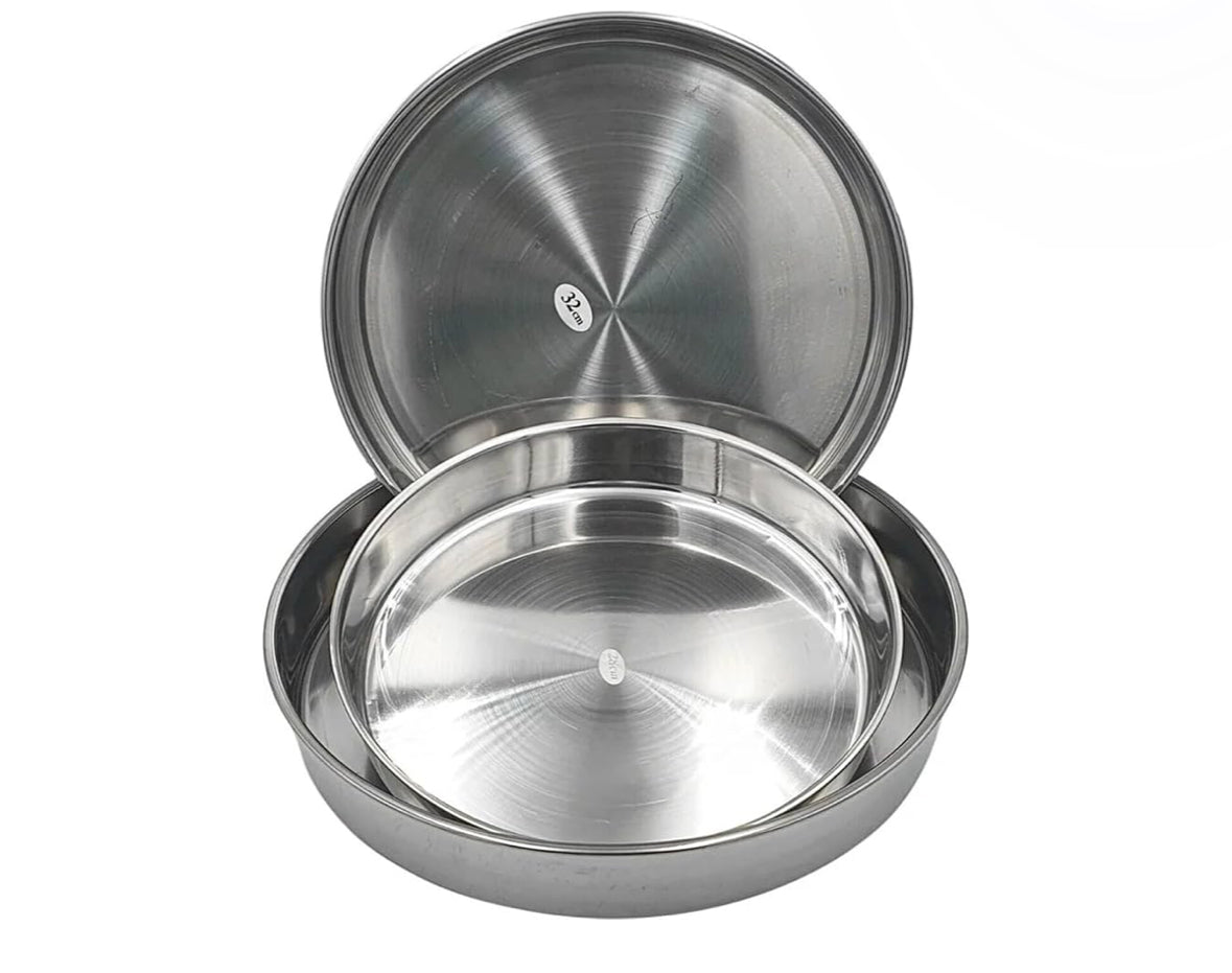 IMEX Rustfri Stål Rund Bagebakke – Sæt af 3 (28/32/36 cm)