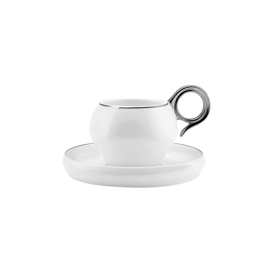 KARACA VENUS ESPRESSOKOPPER TIL 2 PERSONER (100 ml.), HVID/GULD