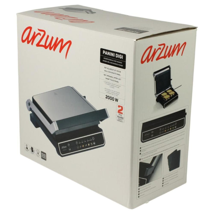 Arzum - Digital grill &amp; sandwichmaskine - 2000 W