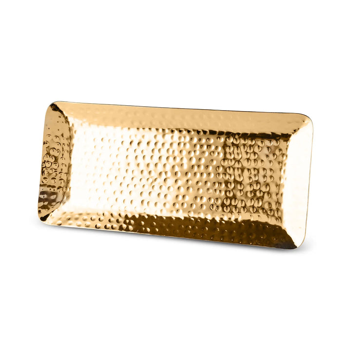 Karaca Home - New Year - Loren - Dekorativ Bakke – Guld – 33 × 15 cm