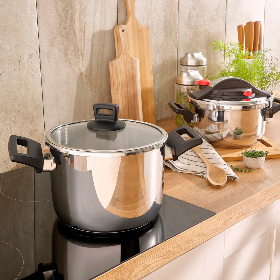 Karaca Vitola Trykkogersæt i Rustfrit Stål med Induktionsbund – 4 + 6 Liter