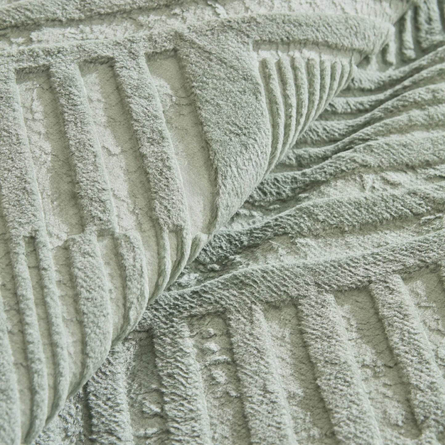 Karaca Home Rita Enkelt Emboss Battaniye/Sengetæppe – Grøn