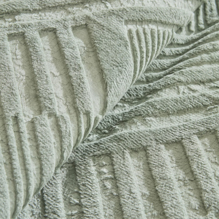 Karaca Home Rita Enkelt Emboss Battaniye/Sengetæppe – Grøn