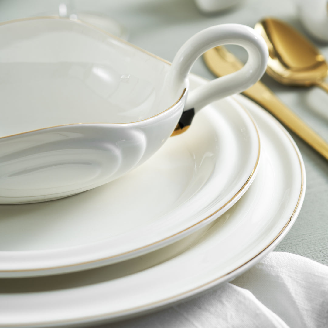 Karaca Streamline Swan Porcelæn Spisestel 22 dele 6 personer