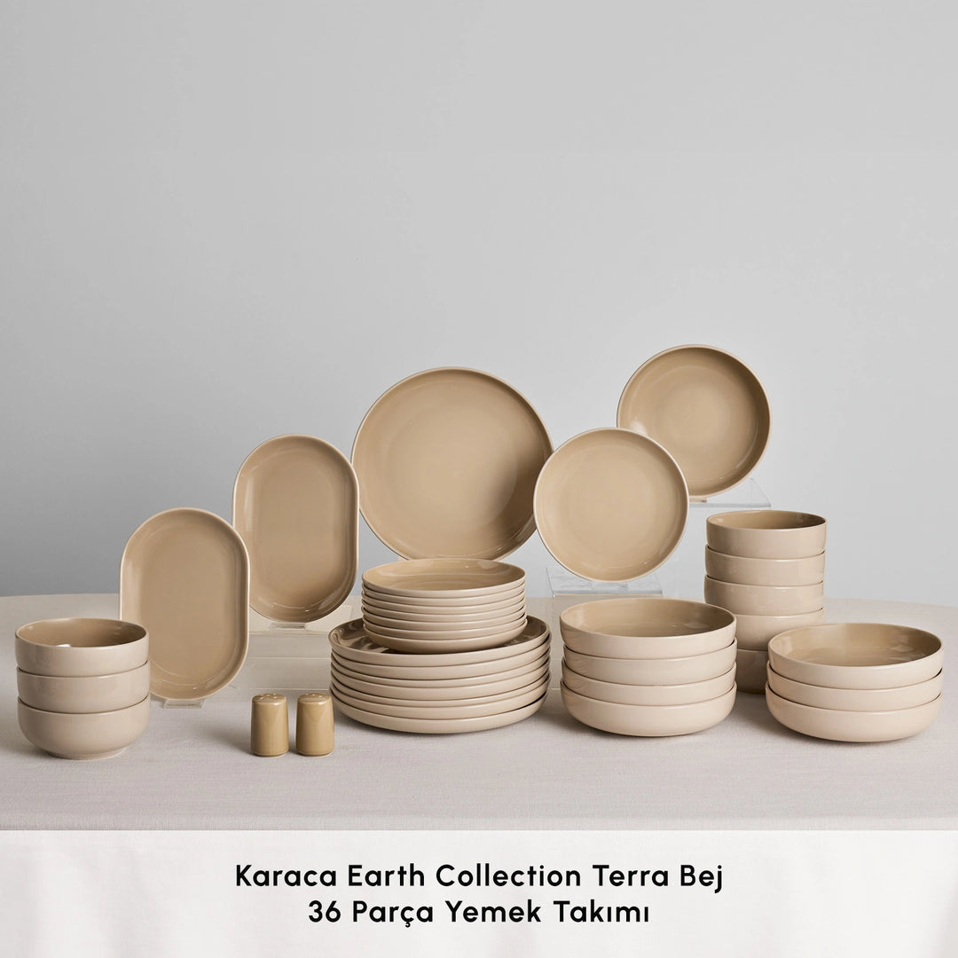 Karaca Earth Collection Terra – 36 dele Middagsservice til 8 personer, Beige