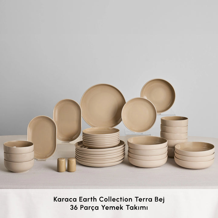 Karaca Earth Collection Terra – 36 dele Middagsservice til 8 personer, Beige