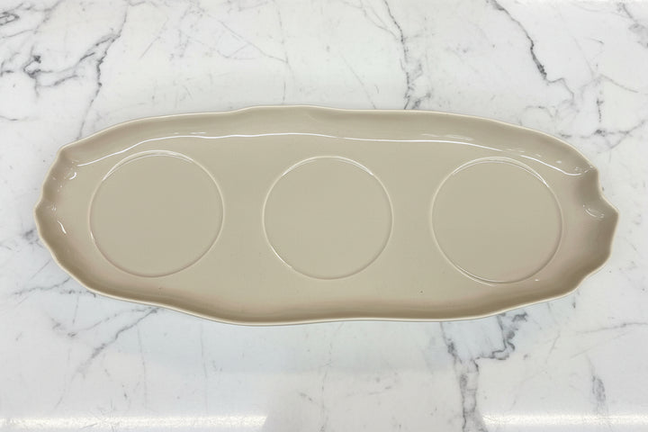 BRICARD Angles - Porcelæn snacskålesæt - 4 dele | Taupe/beige