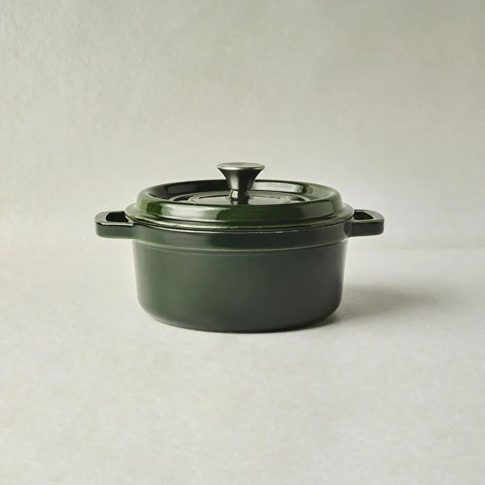 Karaca Heritage Emaljeret Støbejernsgryde – Grøn - 24 cm - 3,7 Liter