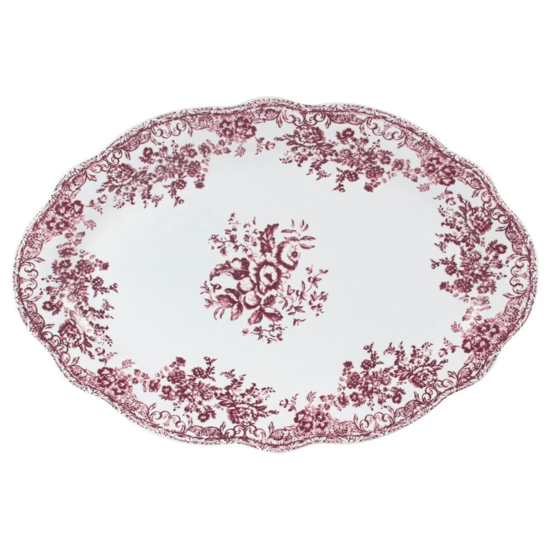 Bricard Fleury - Porcelæn tallerkensæt - 25 Dele | 6 Personer | Pink