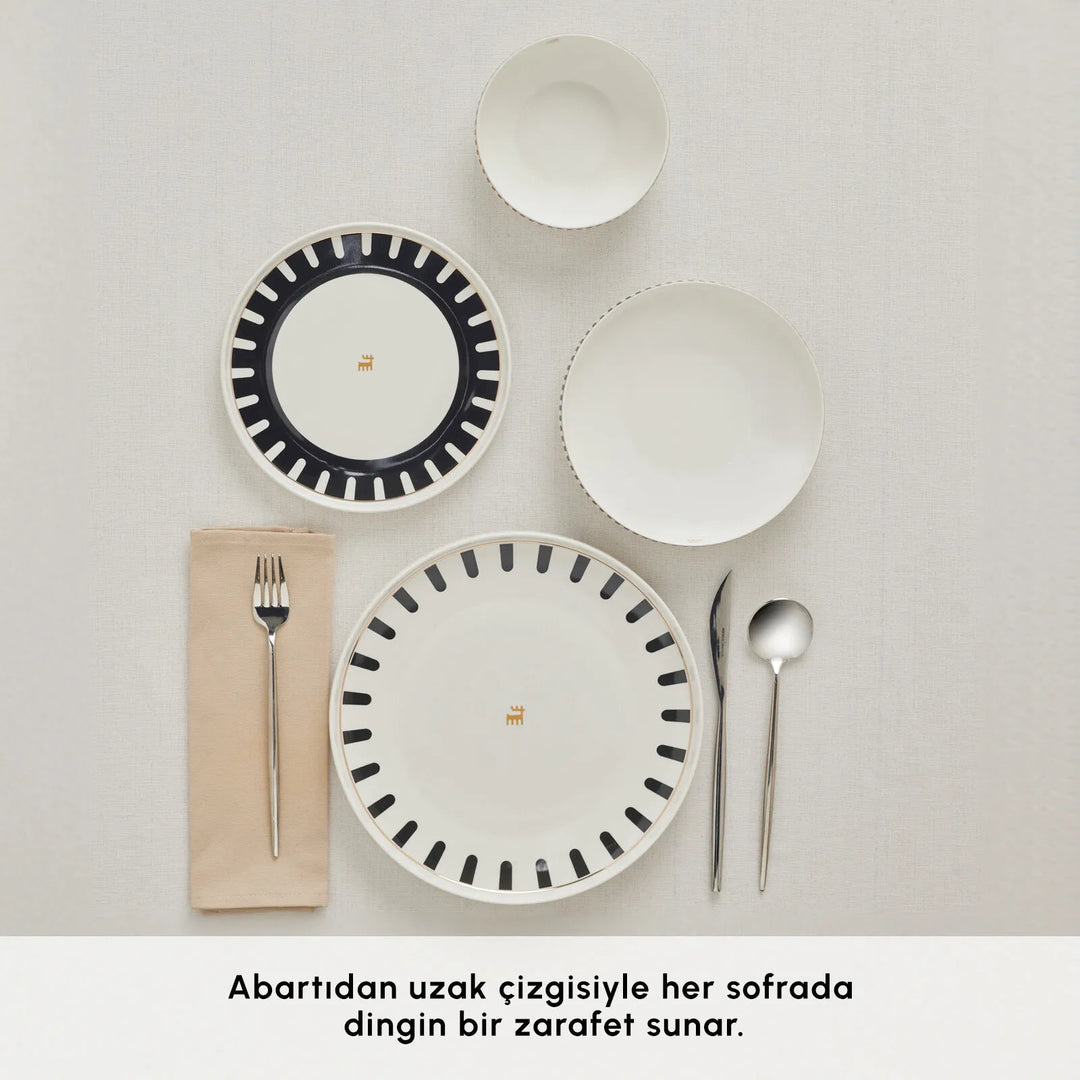 Karaca Stream Bone Kore Plus – 24 dele Middagsservice til 6 personer