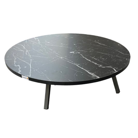 Gulvbord 70-80-90 cm - Rund - Sort Marmor - Hoffmanns